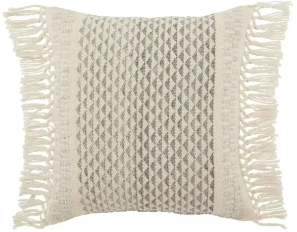 Amado Global Bazaar Grey Indoor Outdoor Throw Pillow - 18x18