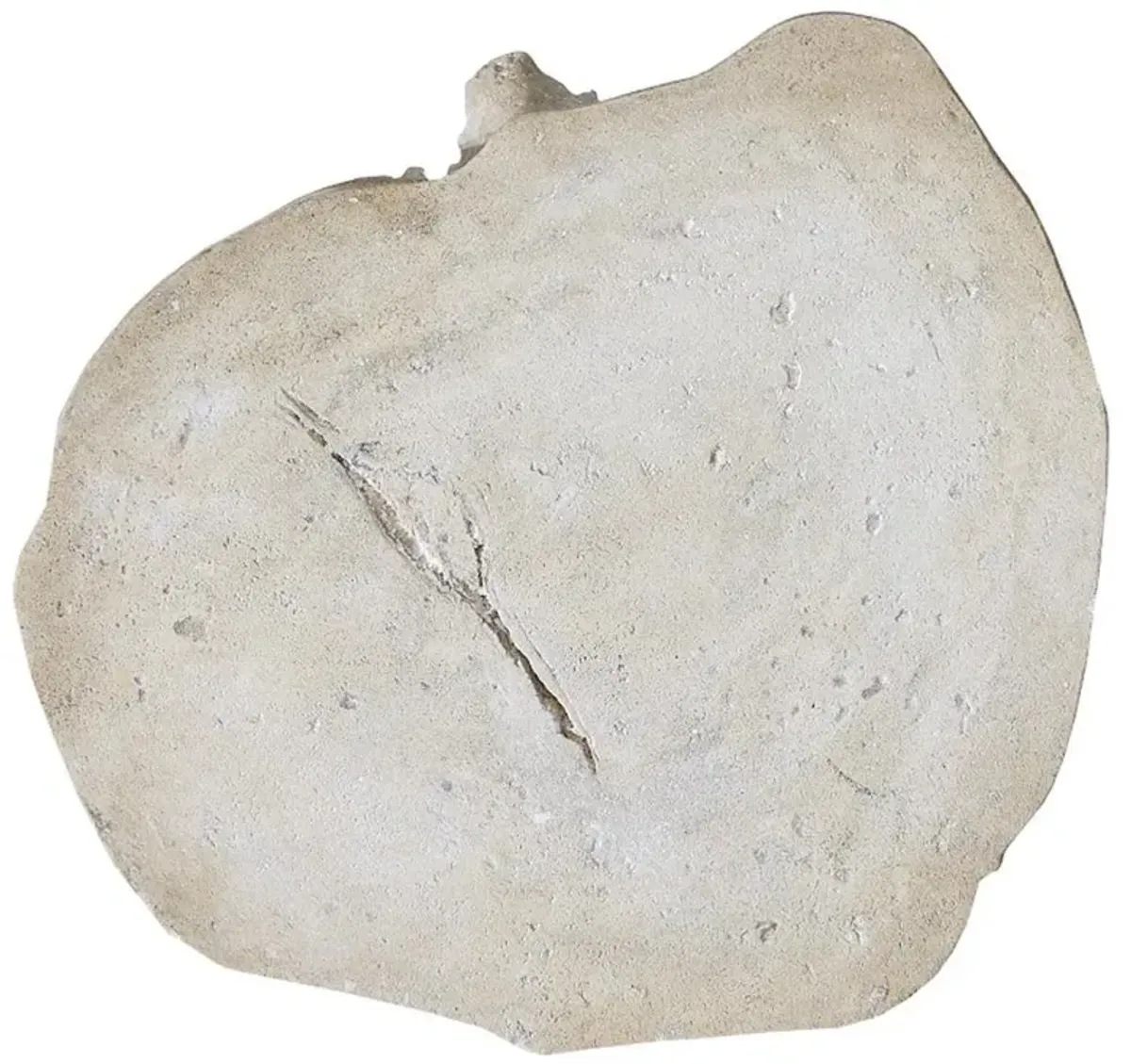 Nephele Roman Coastal Beach Off-White Resin Outdoor Stool - Large