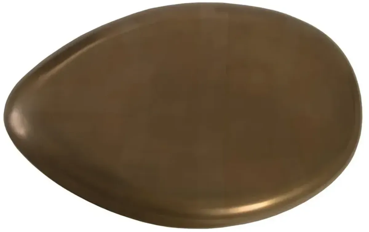 Maxim Modern Classic Bronze Resin Outdoor Block Coffee Table - Small