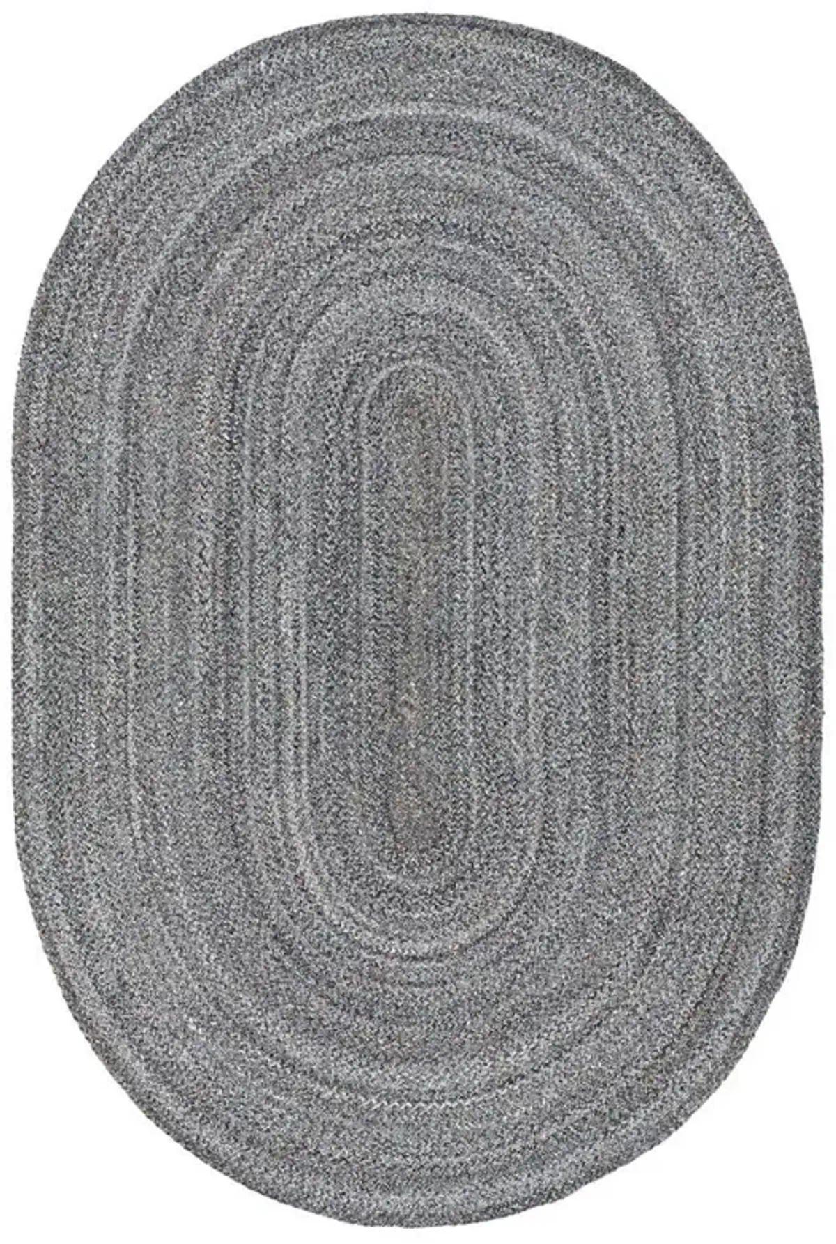 Ali Modern Classic Dark Grey Textured Solid Rug - 6'x9' Oval