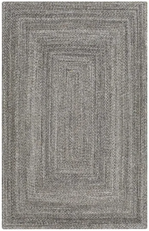 Ali Modern Classic Dark Grey Textured Solid Rug - 8'x10'