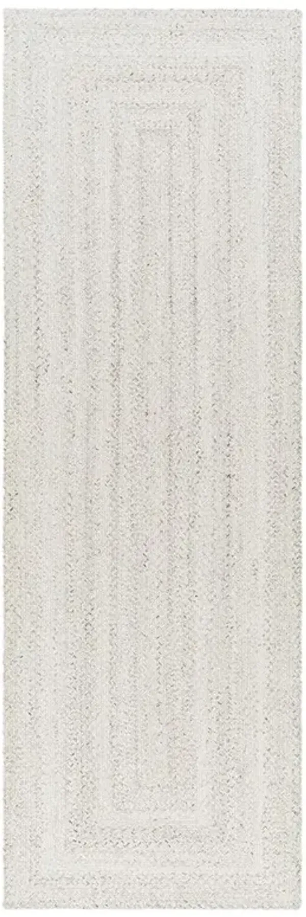 Ali Modern Classic Light Grey Textured Solid Rug - 2'6"x8'