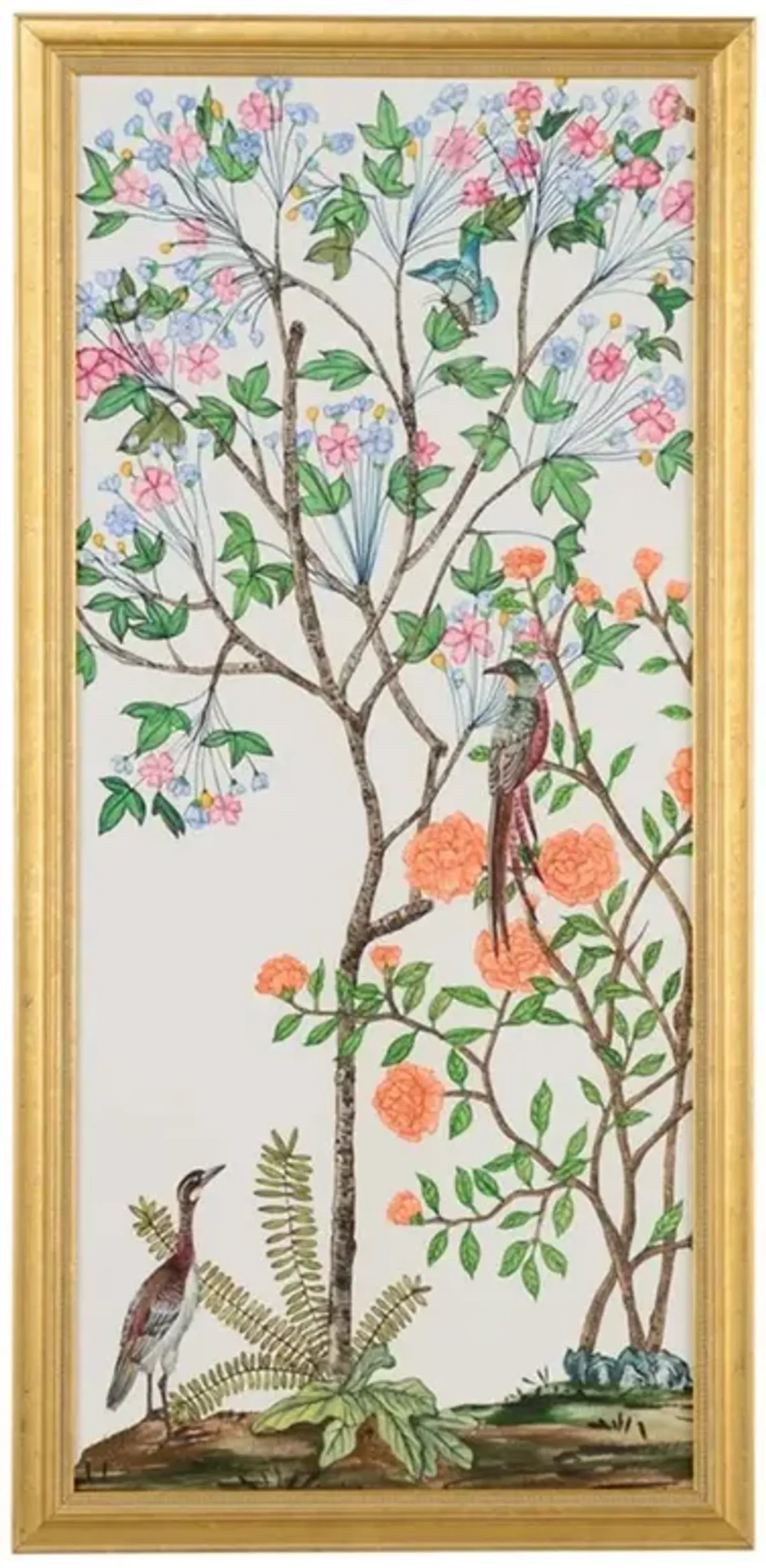 Wesley French Country Traditional Chinoiserie I Gold Frame Illustration