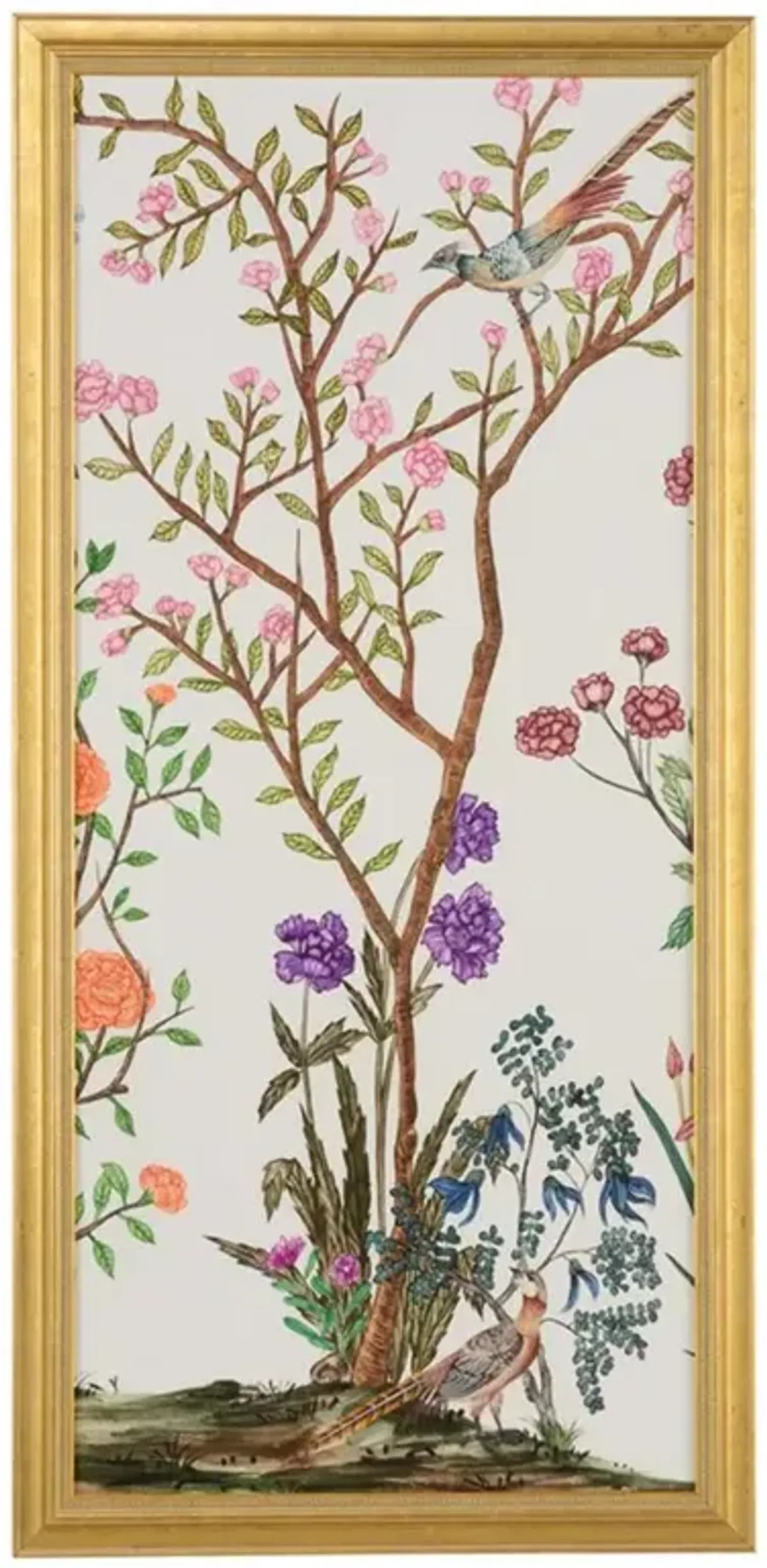 Archeron French Country Traditional Chinoiserie II Gold Frame Illustration