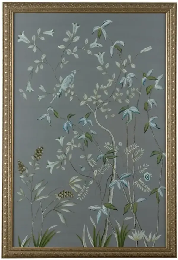 Nyree French Country Panel Pheasant Gold Frame Painting