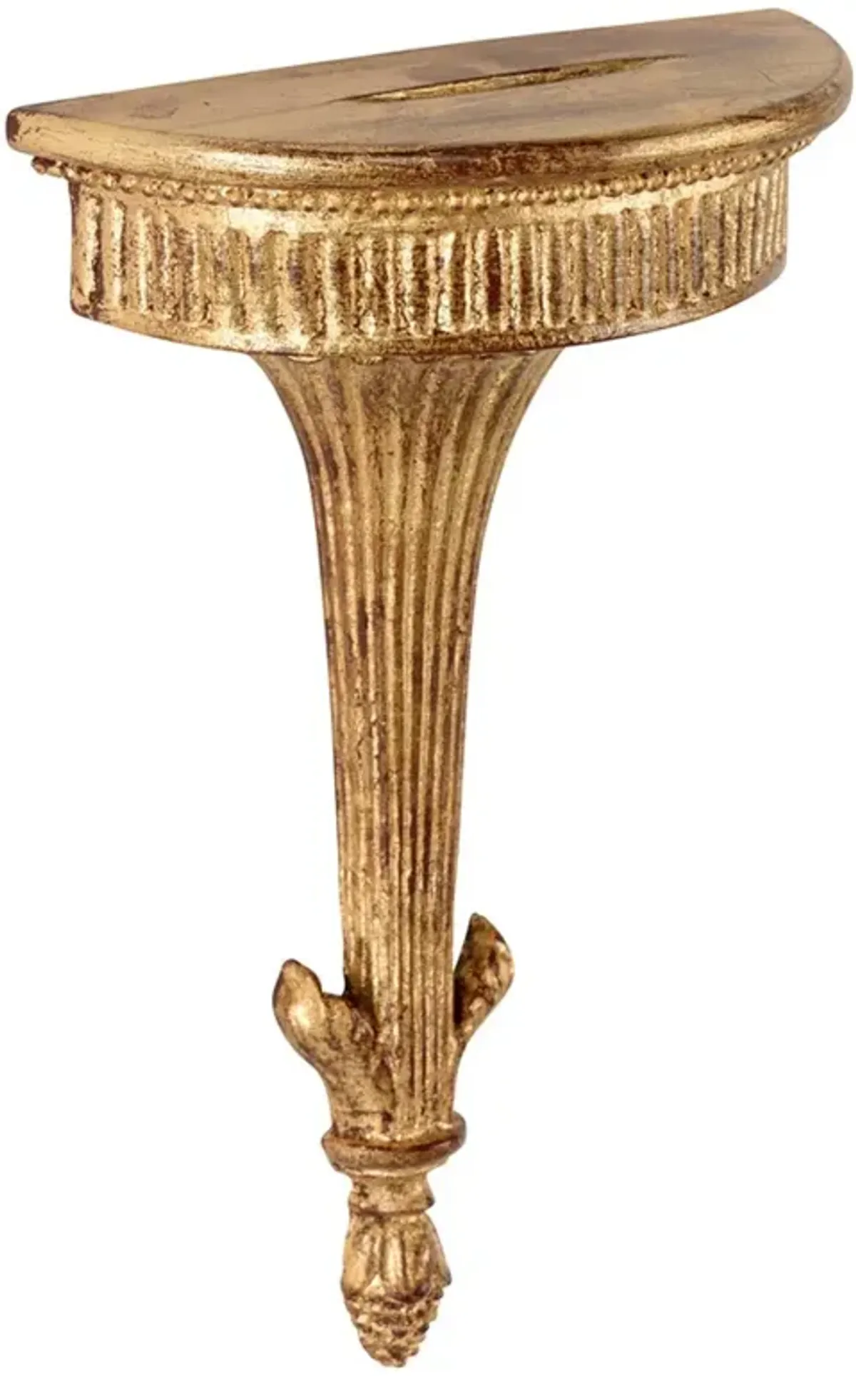 Prien Updated Traditional Gold Bracket Wall Shelf