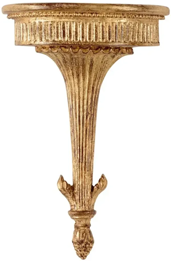 Prien Updated Traditional Gold Bracket Wall Shelf