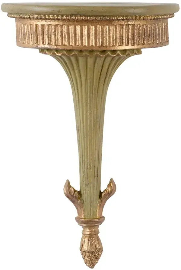 Prien Updated Traditional Green Bracket Wall Shelf