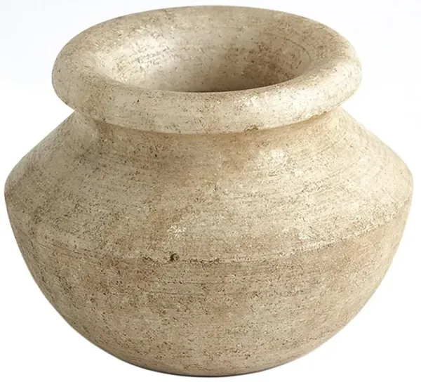 Allegra French Country Antique White Marble Bud Table Vase