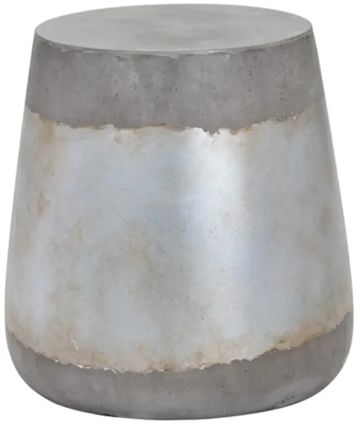 Costera Industrial Grey Concrete Round Drum Outdoor Side Table