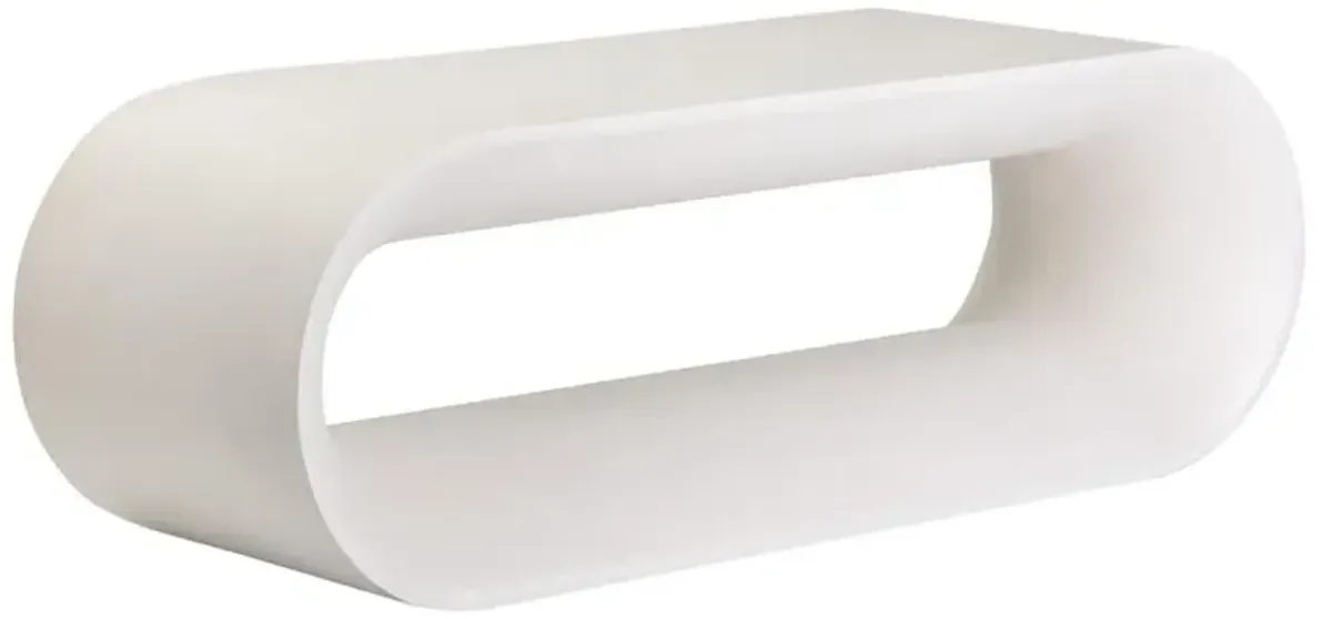 Liyana Industrial Loft White Concrete Outdoor Dining Bench