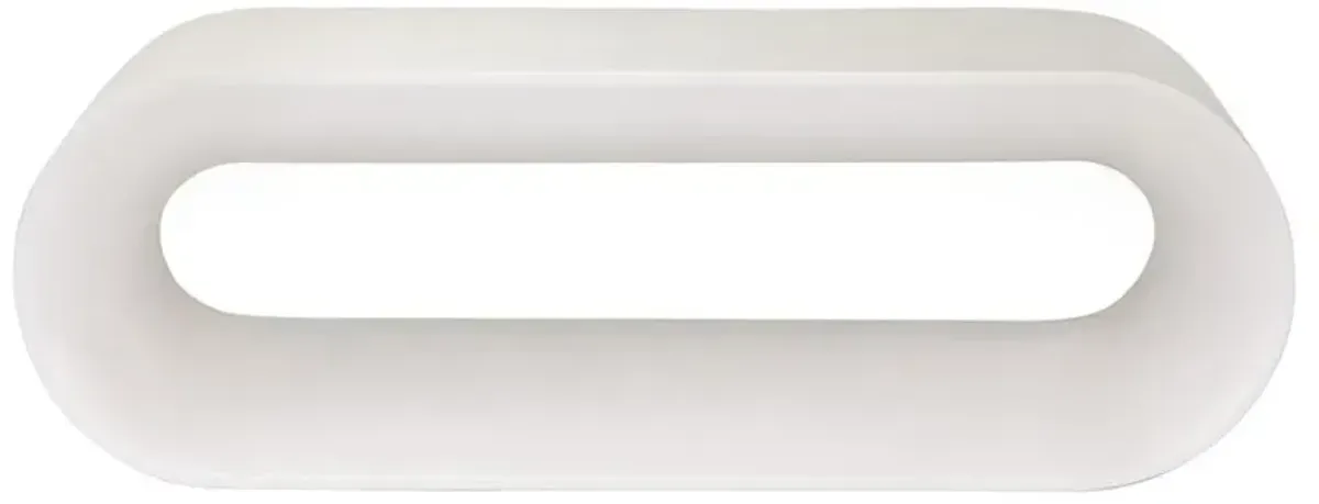 Liyana Industrial Loft White Concrete Outdoor Dining Bench