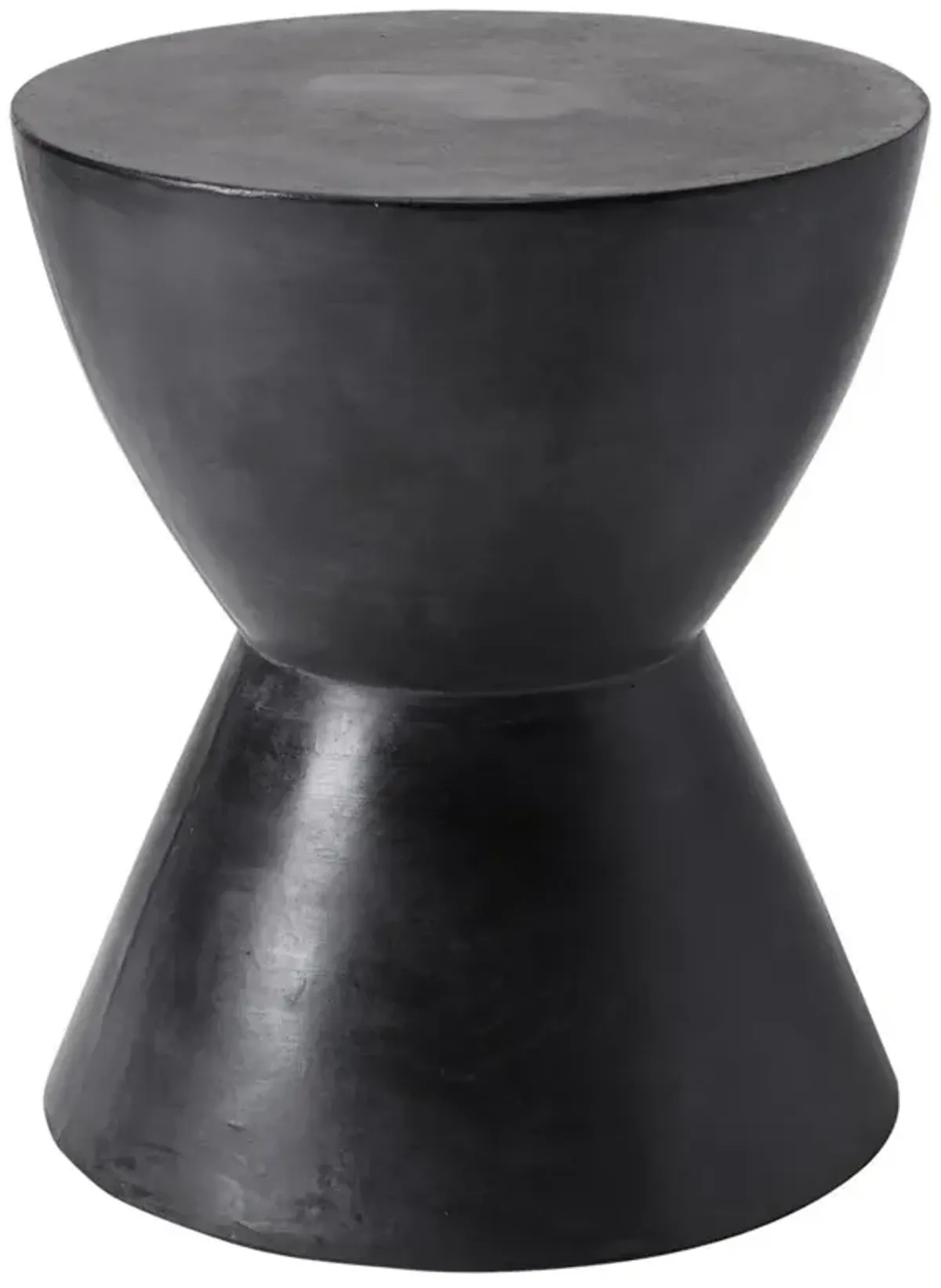 Sugi Industrial Loft Black Concrete Drum Outdoor Side End Table