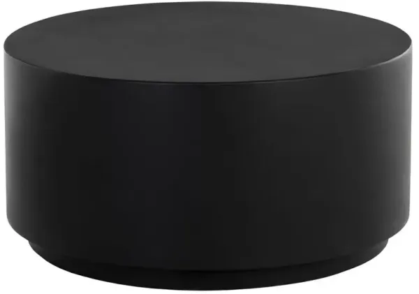 Kaufman Industrial Loft Black Concrete Drum Outdoor Coffee Table