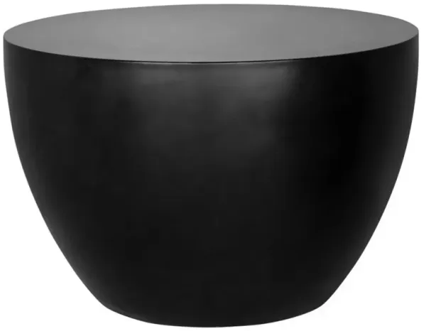 Jason Industrial Loft Black Concrete Drum Outdoor Side Table