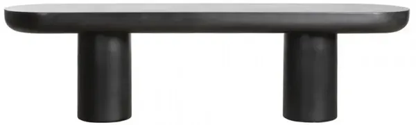 Gino Industrial Loft Black Concrete Outdoor Bench