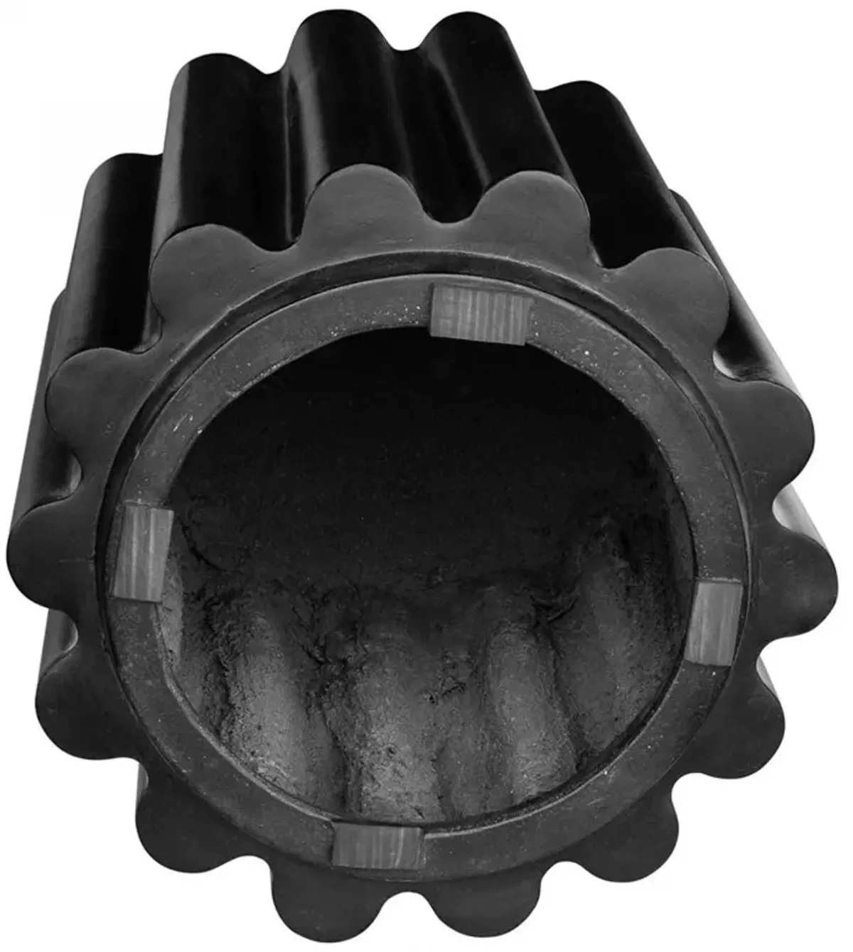 Luke Industrial Loft Black Concrete Outdoor Side End Table