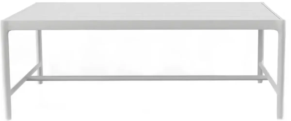 Callie White Aluminum Outdoor Rectangular Coffee Table