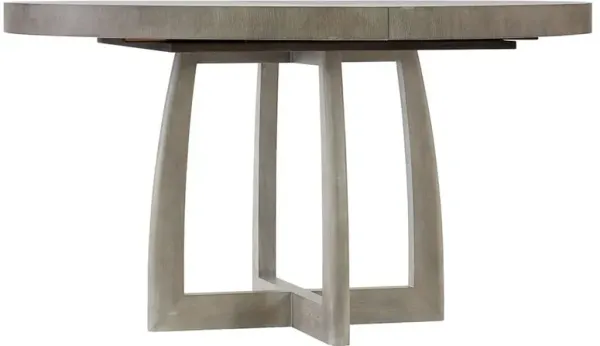 Amelia French Country Grey Oak Wood Round Extendable Dining Table - 48-66 "W