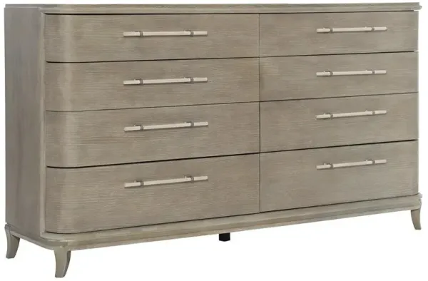 Areena French Country Taupe Wood 8 Drawer Double Dresser