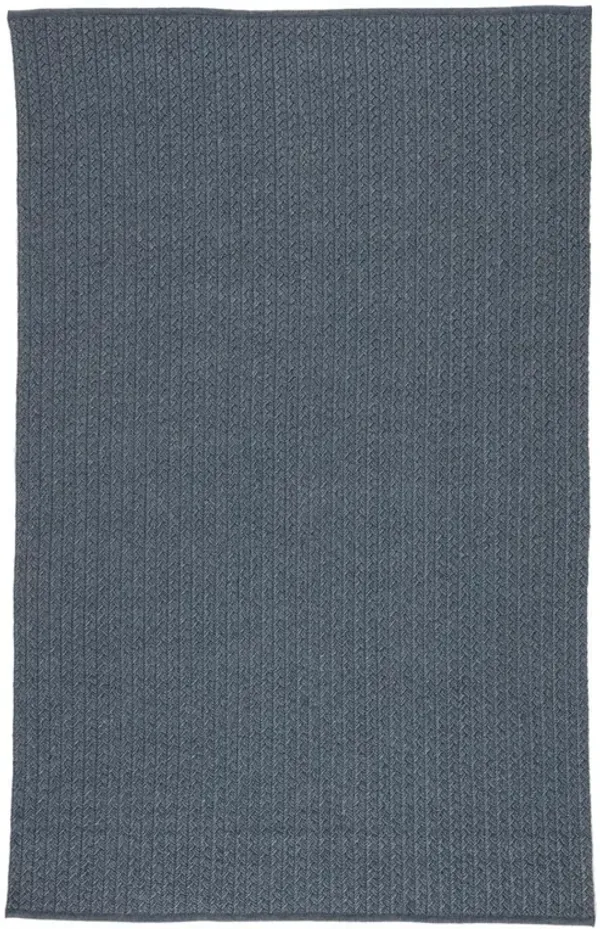 Noemi Modern Classic Blue Braided Solid Indoor Outdoor Rug - 2'x3'