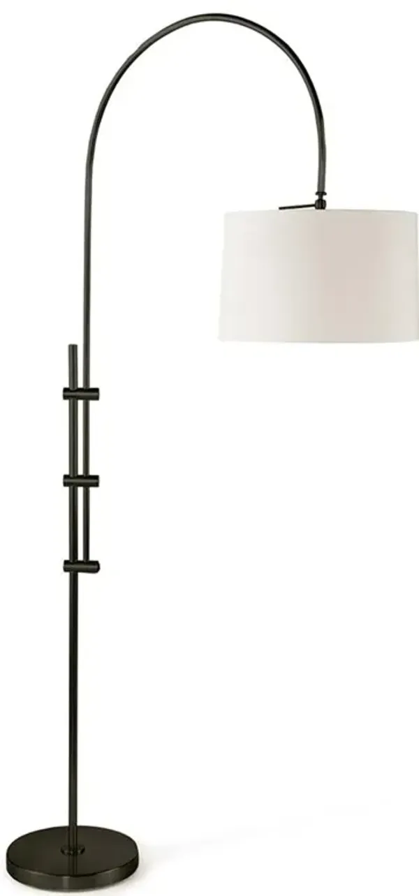 Industrial Oil Rubbed Bronze Steel Adjustable Arched Floor Lamp