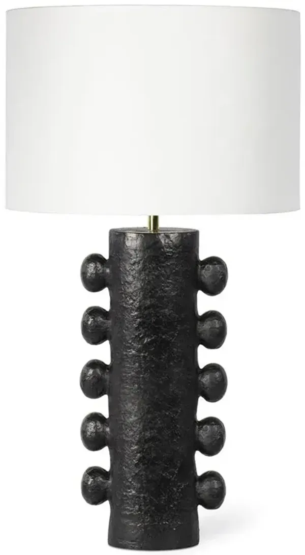 Sanya Modern Classic Black Metal Bedside Table Lamp - Large
