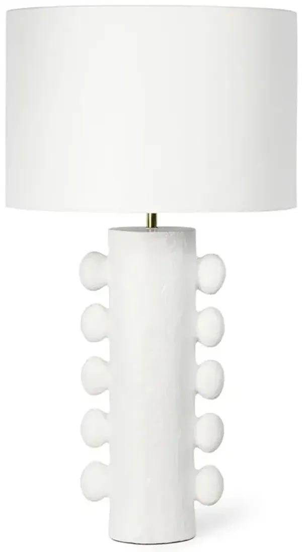 Sanya Modern Classic White Metal Bedside Table Lamp - Large