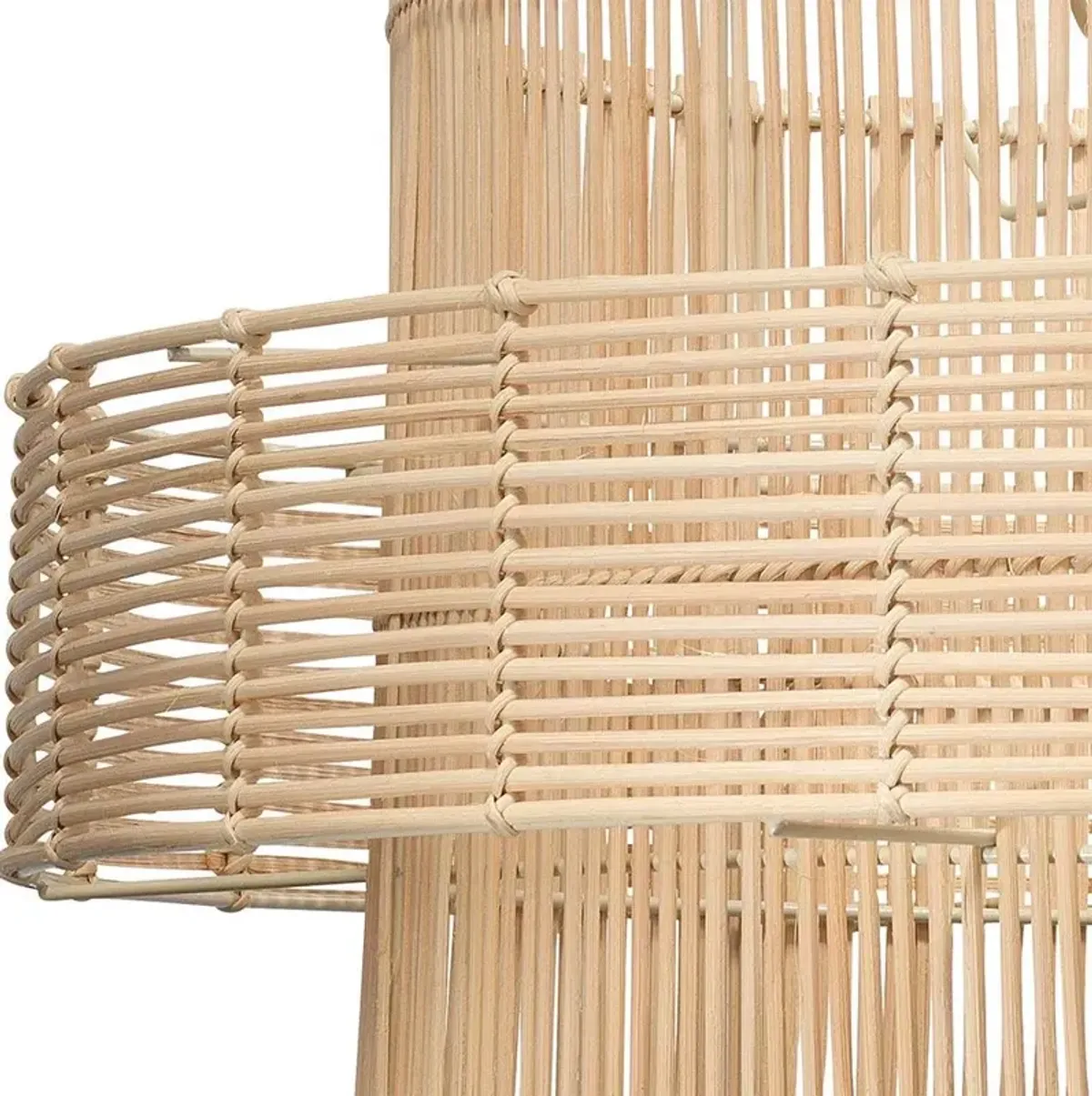 Chino Coastal Beach Natural Rattan Single Pendant