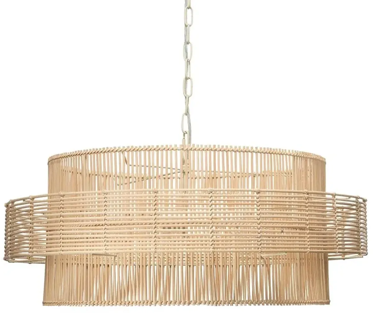 Chino Coastal Beach Natural Rattan Single Pendant