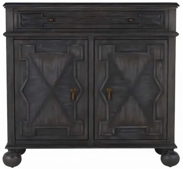 Ezekiel French Country Cerused Black Wood Sideboard