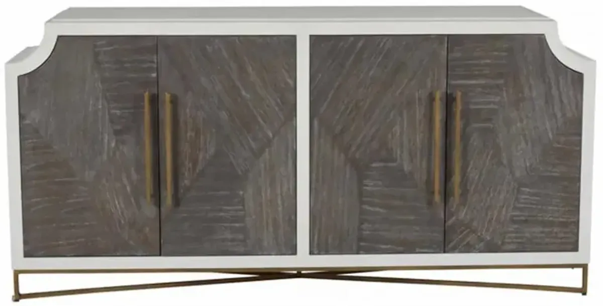 Kirsten Modern Classic Grey Cerused Wood Sideboard