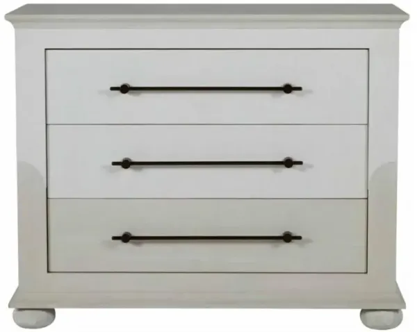 Crestine Modern Classic Cerused White Raffia Wood Bachelor Chest