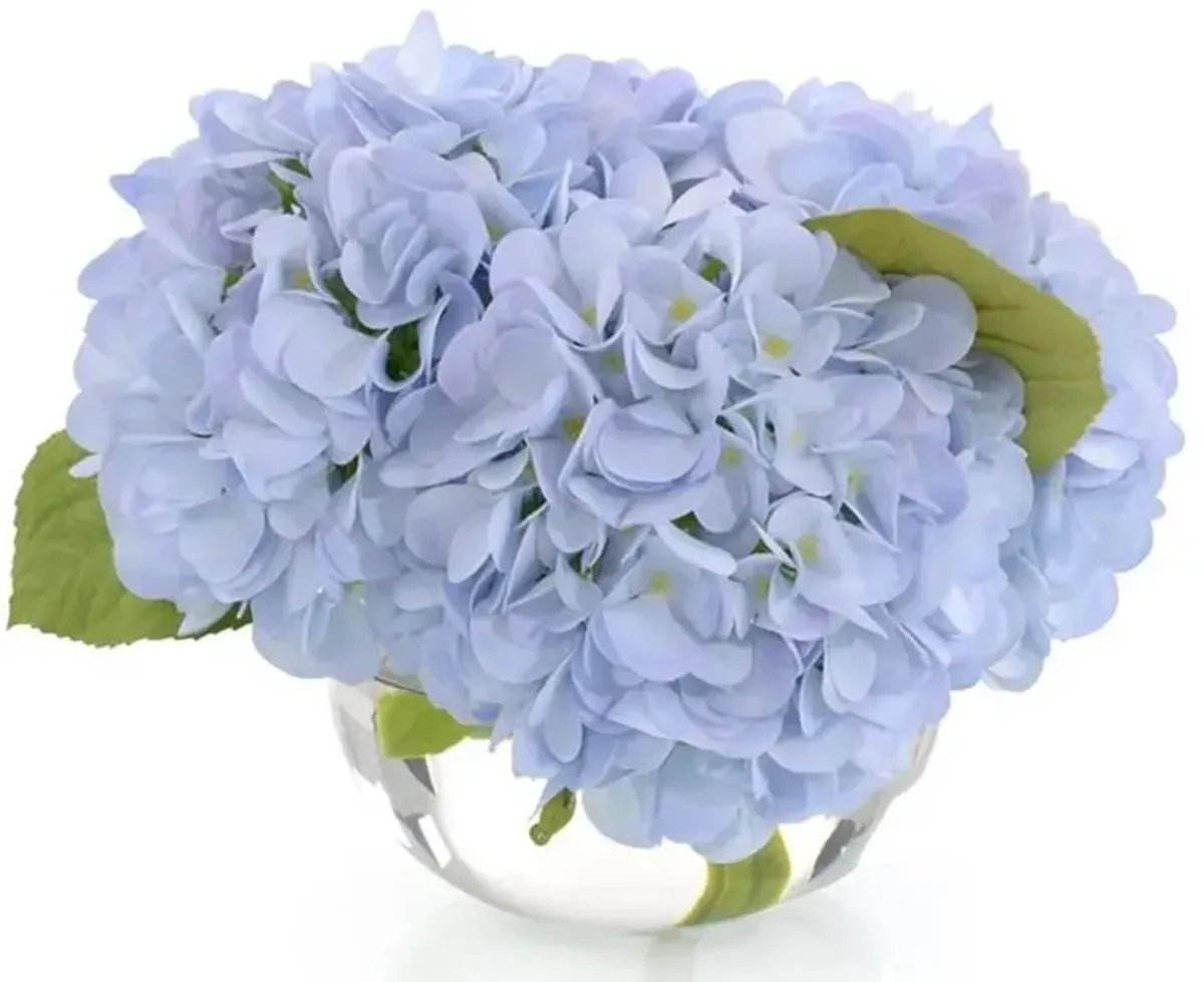 John-Richard True Blue Country Annabelle Hydrangeas Faux Floral Arrangement