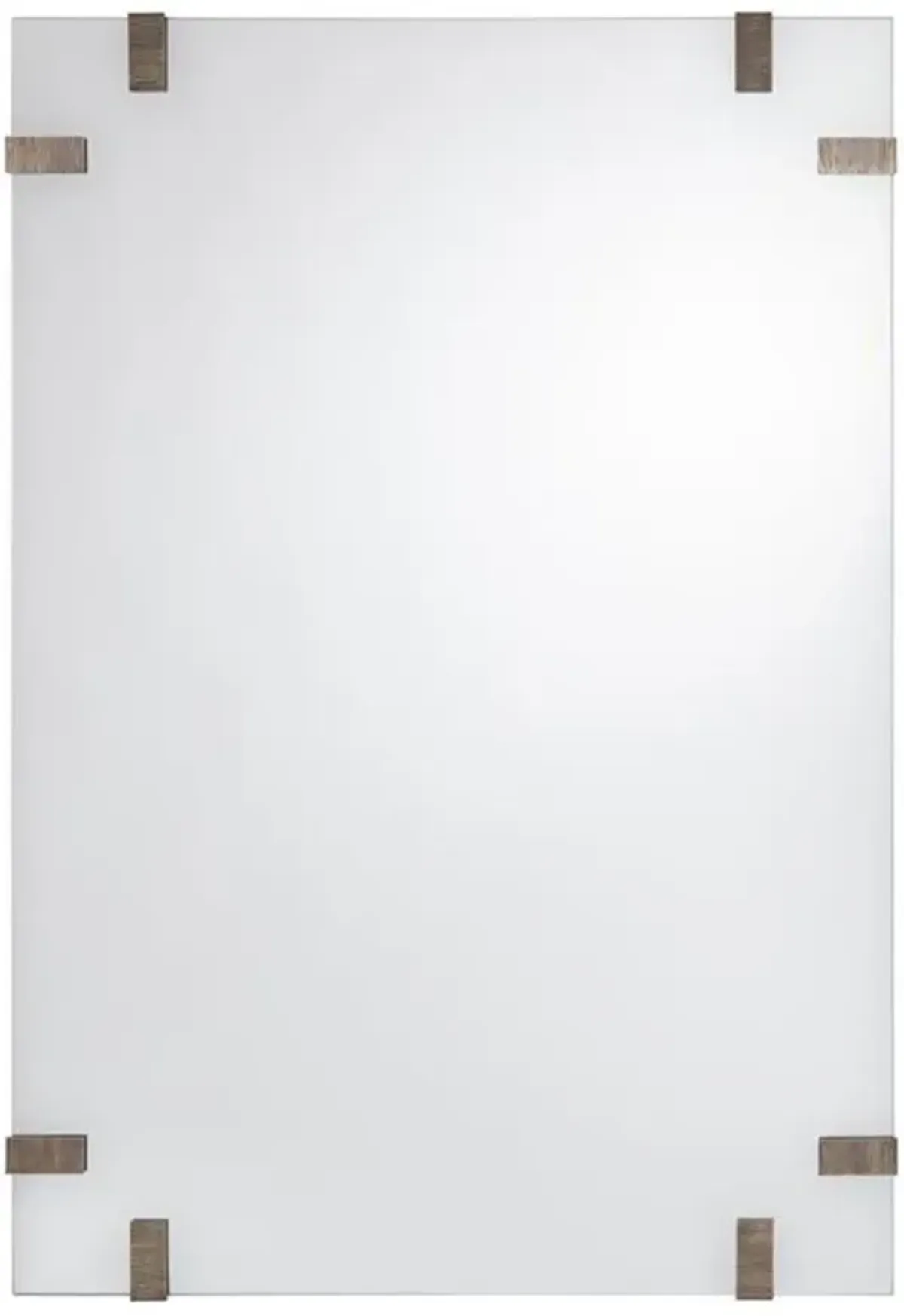 John-Richard Isabel Modern Classic Brass Bracket Frame Floor Mirror