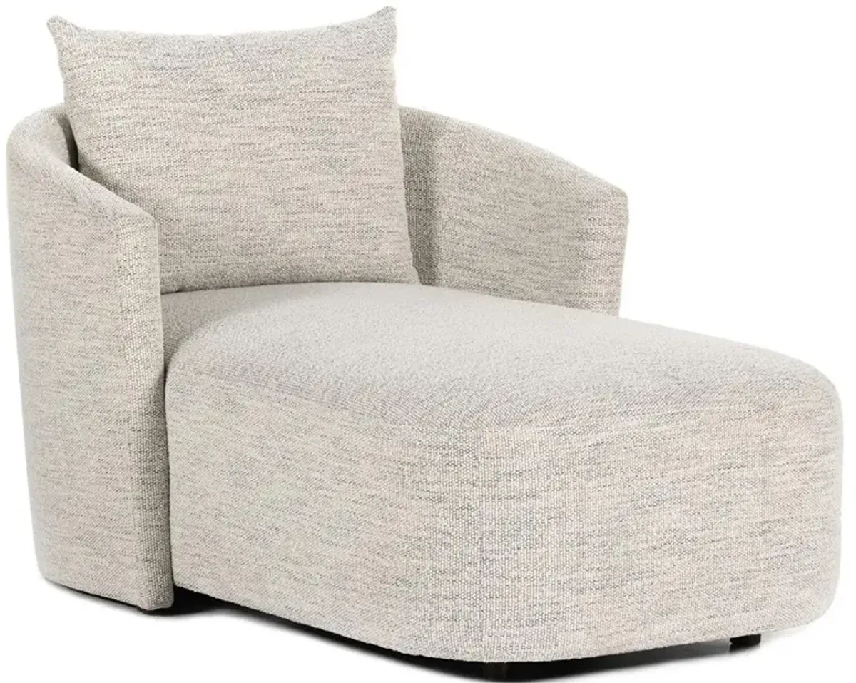 Paolo Modern Classic Grey Performance Chaise Lounge