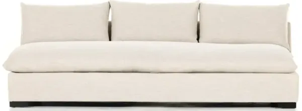 Cee Modern Classic Beige Performance Armless Sofa - Large - 94"W