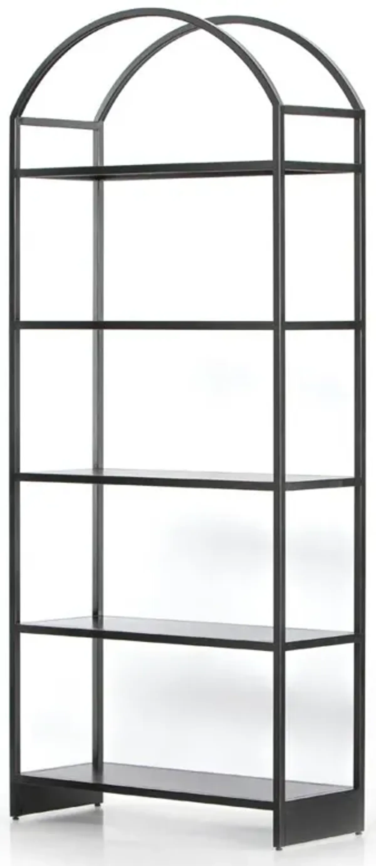 Jones Modern Classic Black Iron Arched Bookcase