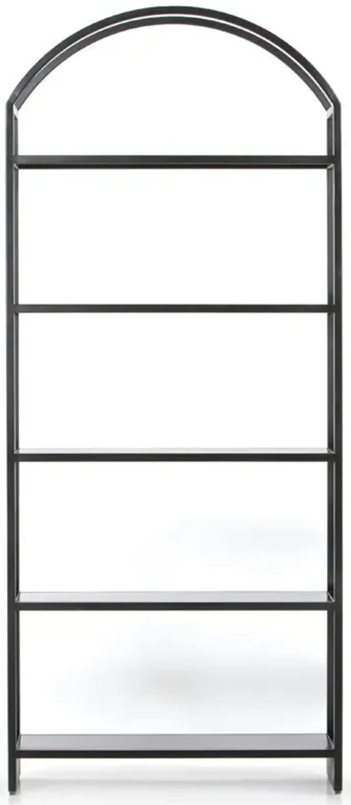 Jones Modern Classic Black Iron Arched Bookcase