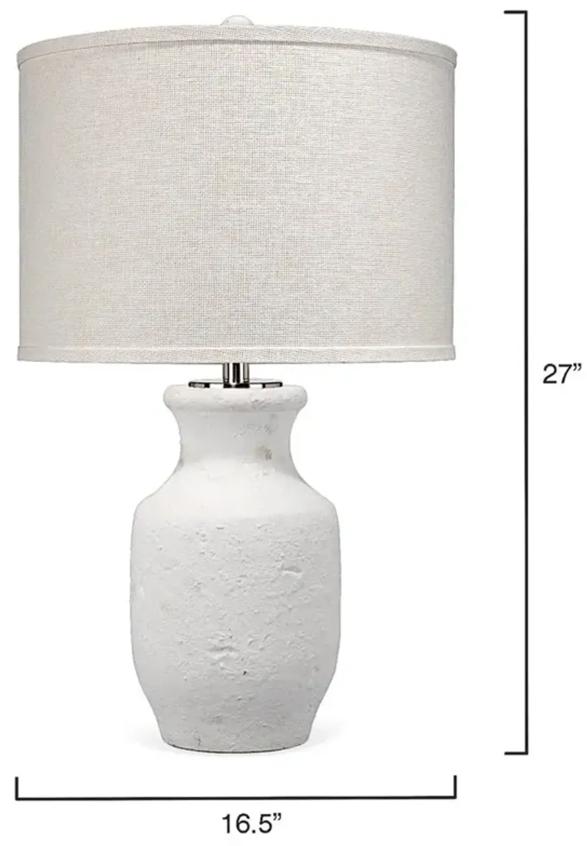 Cambree Coastal Beach White Cement Grass Cloth Shade Bedside Table Lamp