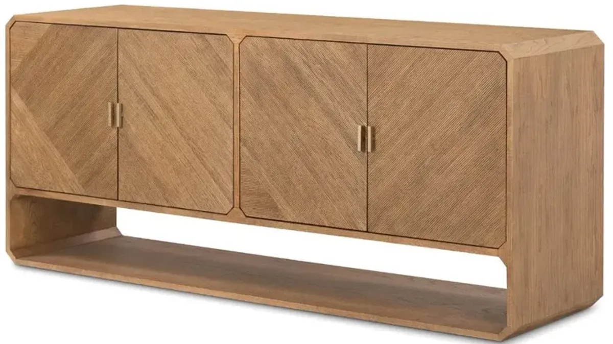 Joy Modern Classic Natural Ash Wood Rectangular Sideboard