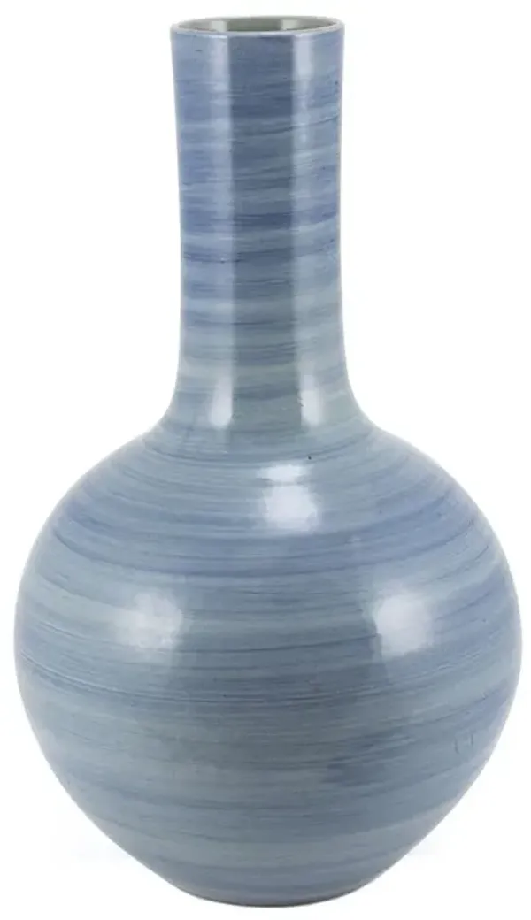 Gunner Coastal Beach Blue Porcelain Decorative Table Vase - Small