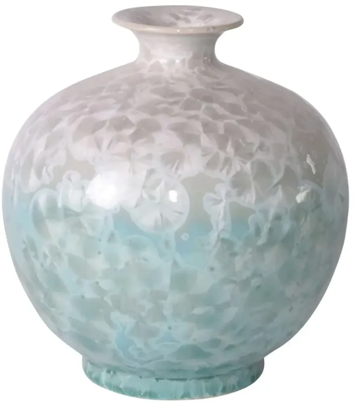 Gloria Coastal Beach Shell Green Porcelain Decorative Table Vase