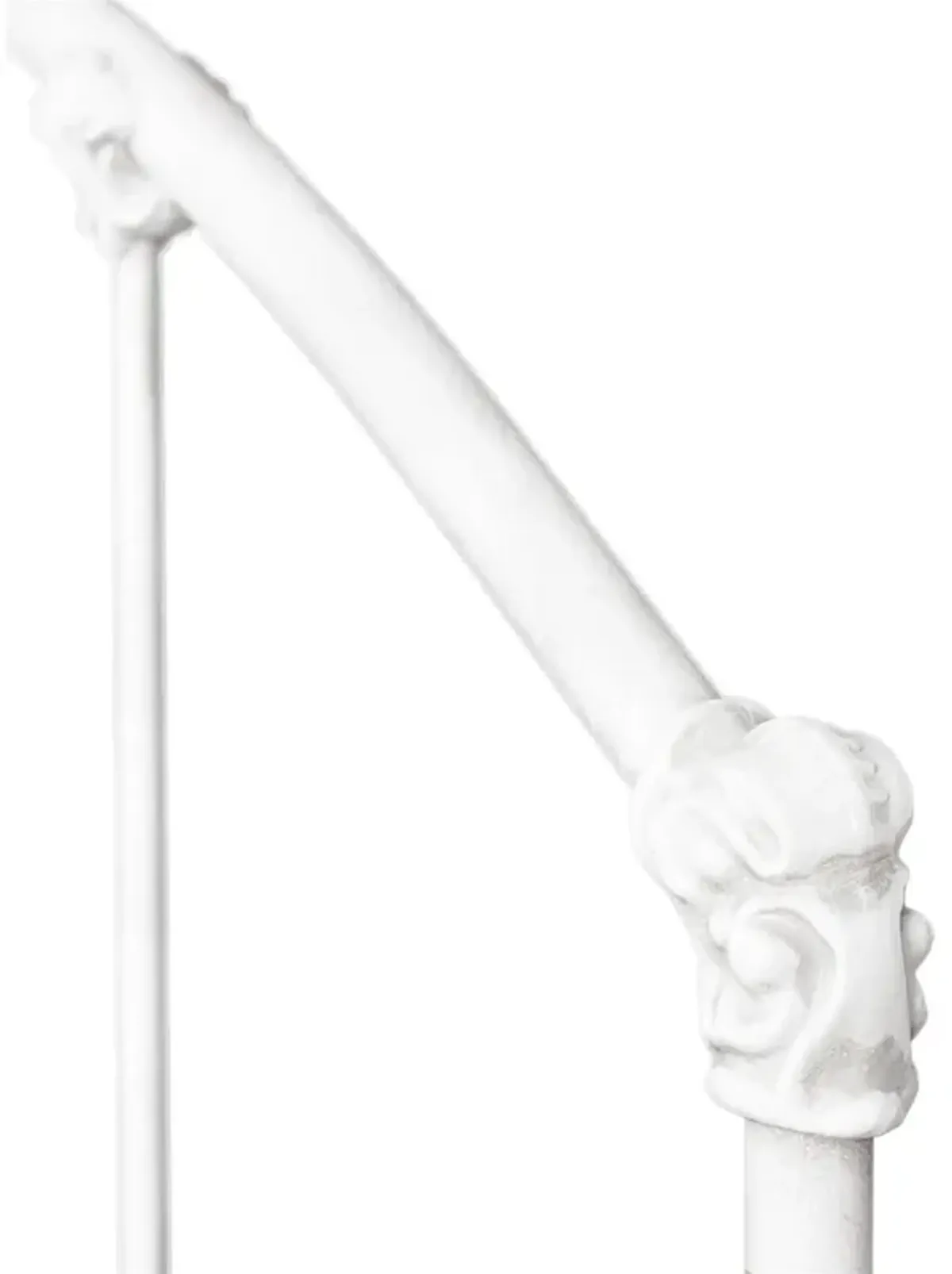 Gabin French Country Opaque White Iron Classic Bed - King