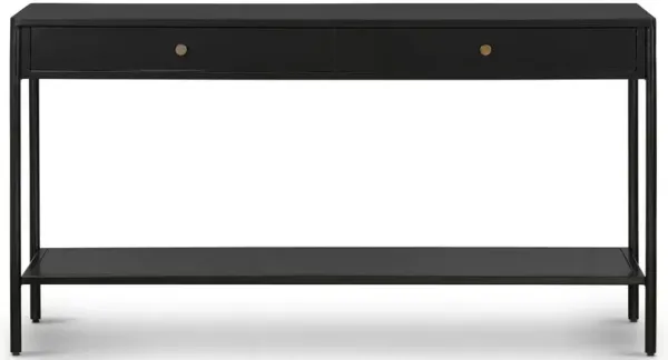 Sutton Industrial Loft Black Iron Console Table