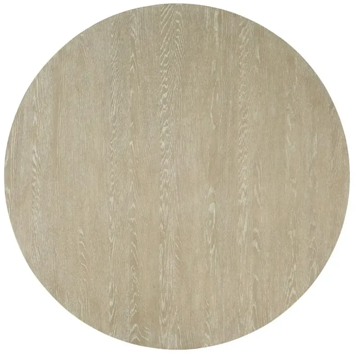 Bryson Modern Classic Beige Oak Wood Pedestal Round Dining Table - 60"W