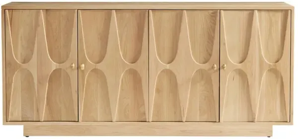 Mia Modern Classic Brown Oak Wood Sideboard