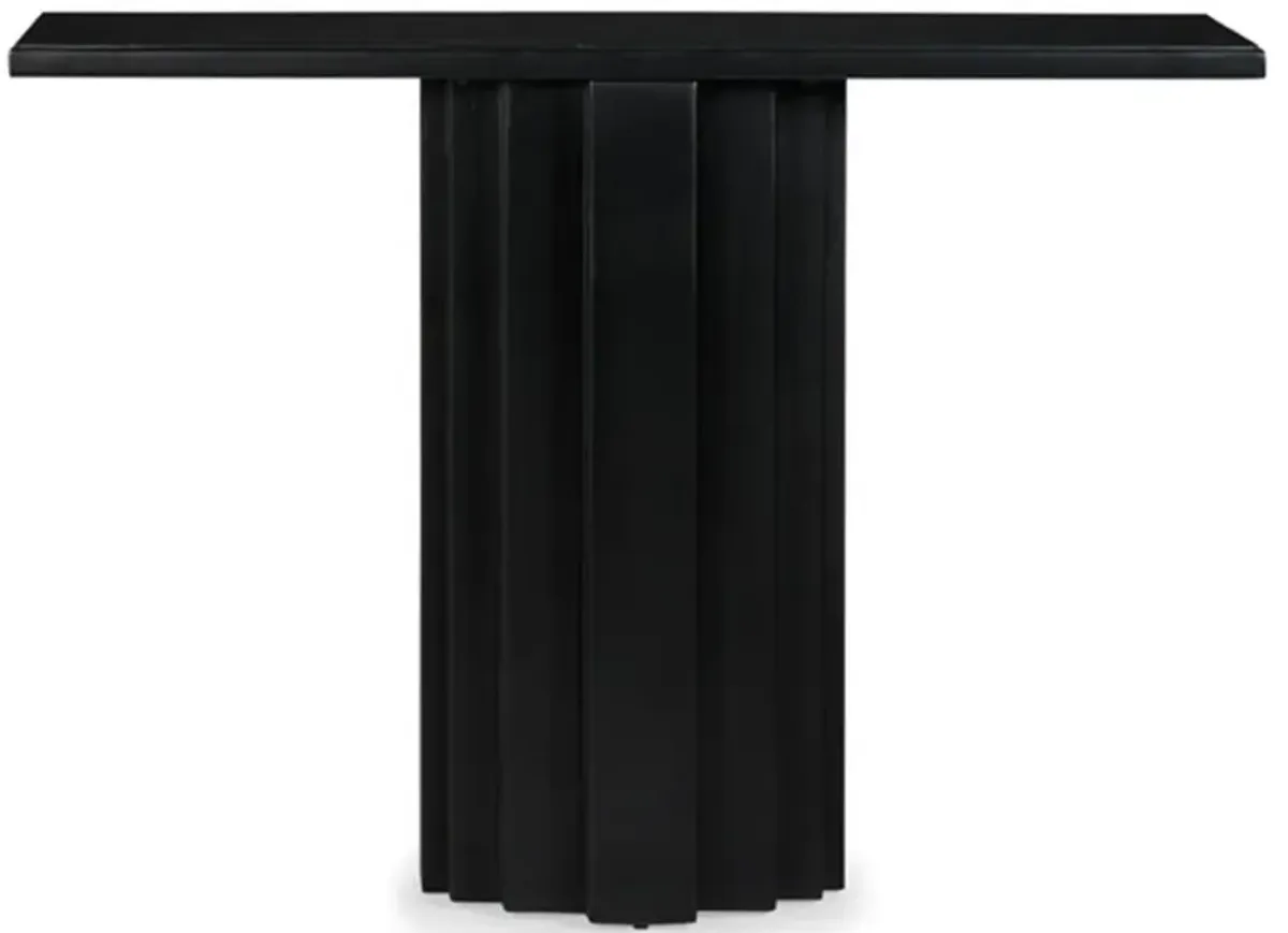 Mason Modern Classic Black Mango Wood Rectangular Console Table