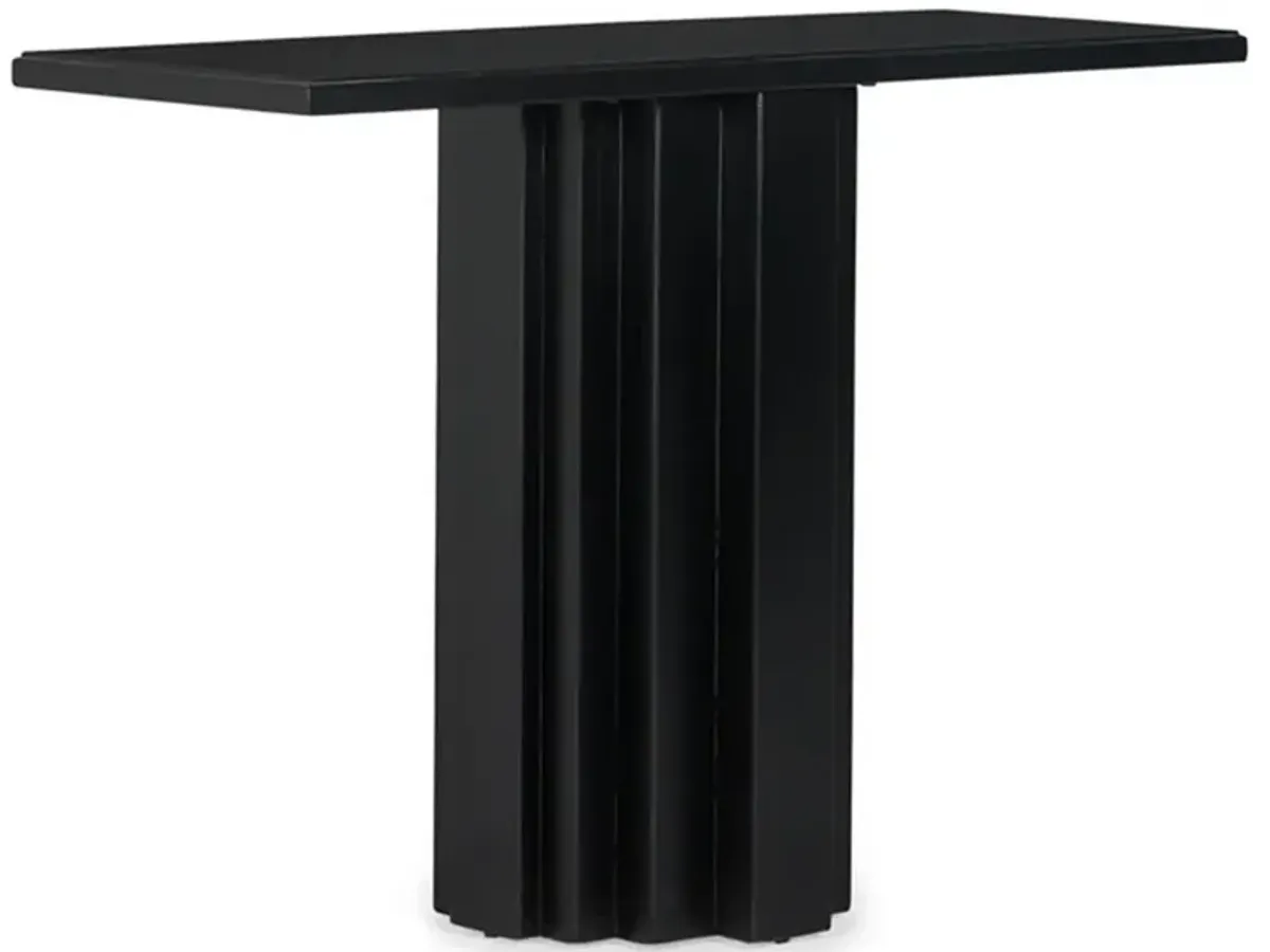 Mason Modern Classic Black Mango Wood Rectangular Console Table