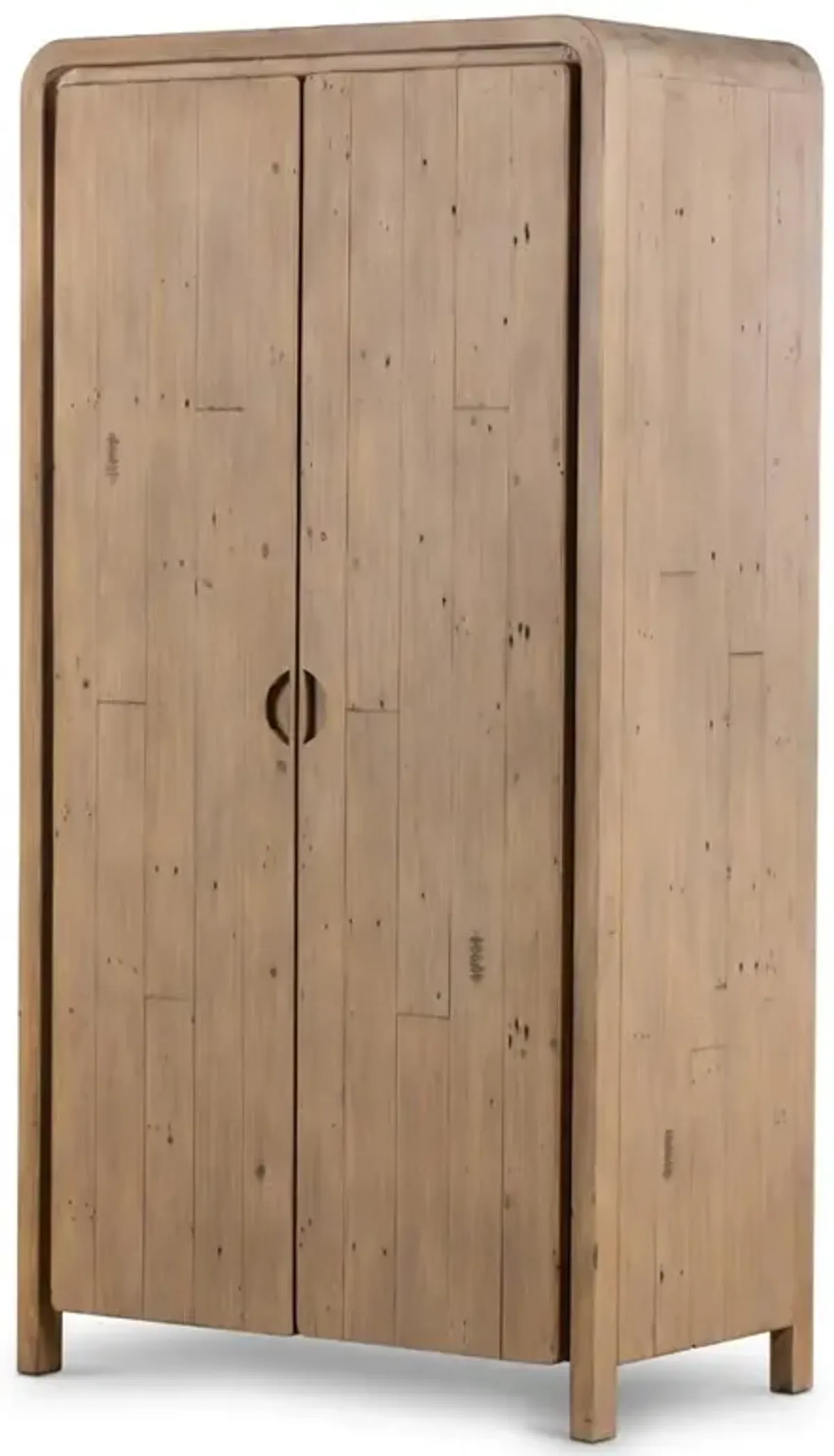 Noah Rustic Lodge Brown Reclaimed Wood 2 Door Wardrobe